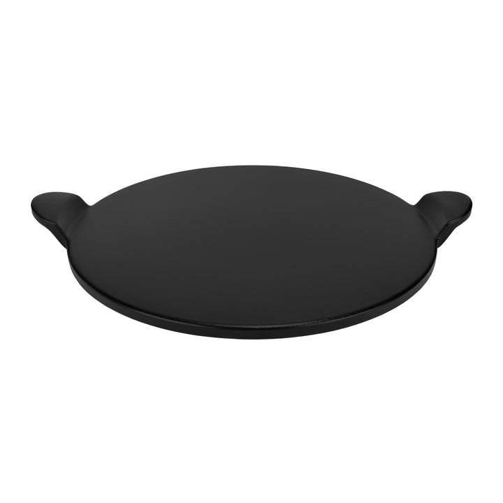 Krumble Pizzasteen met handvatten - Keramiek - 33 cm - Zwart (2)