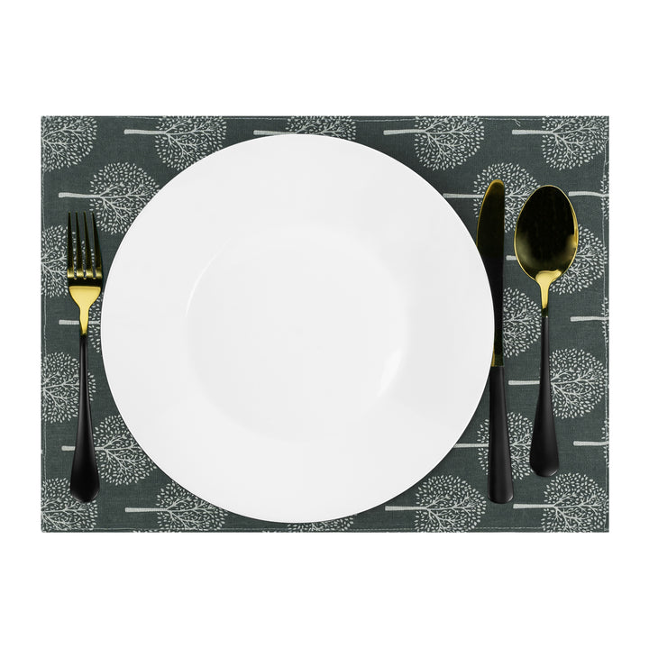 Krumble Placemat met boom patroon - 30 x 40 cm - Katoen - Atranciet (2)