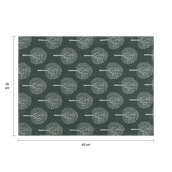 Krumble Placemat met boom patroon - 30 x 40 cm - Katoen - Atranciet (1)