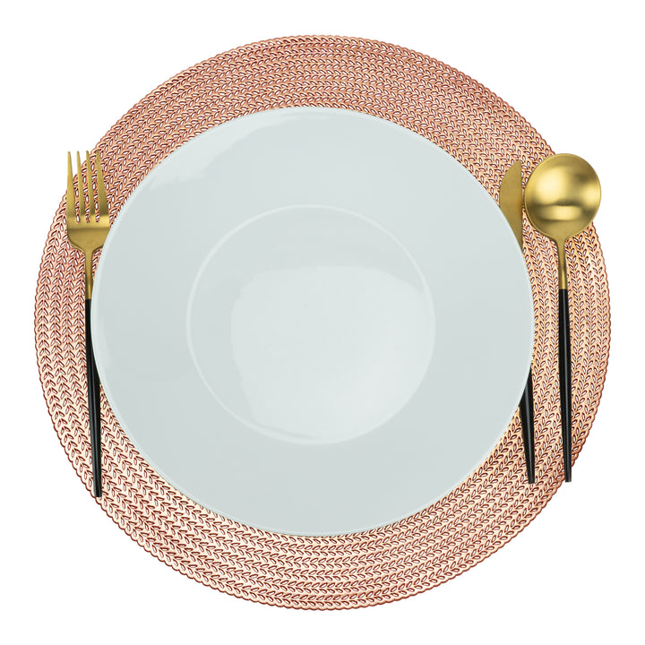 Krumble Placemat rond - PVC - Rosegoud (3)
