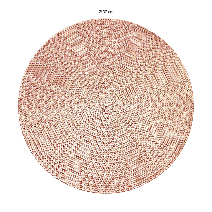 Krumble Placemat rond - PVC - Rosegoud (1)