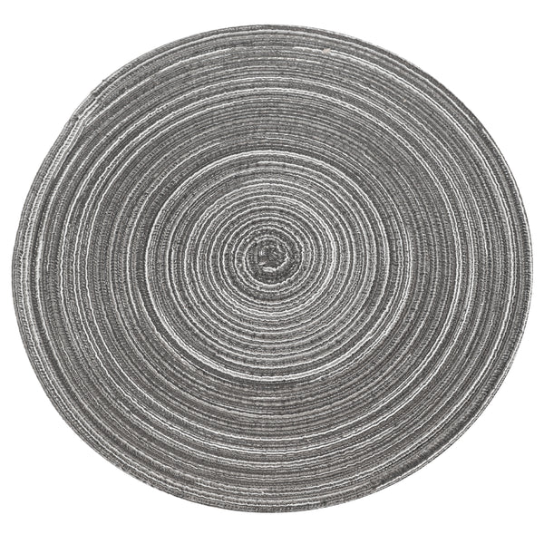 Krumble Placemat rond - Zilver/grijs