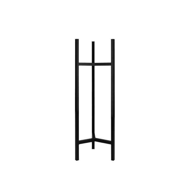 QUVIO Plantenstandaard inclusief pot - 22 x 22 x 75 cm - Metaal - Zwart - M (3)