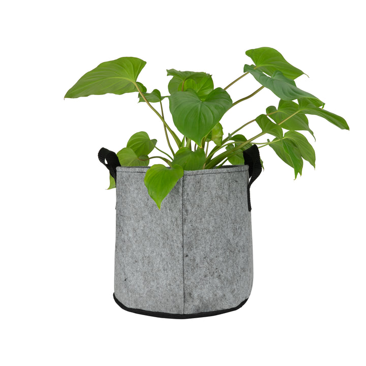 QUVIO Plantenzak - 30 x 25 cm - Vilt - Grijs (2)