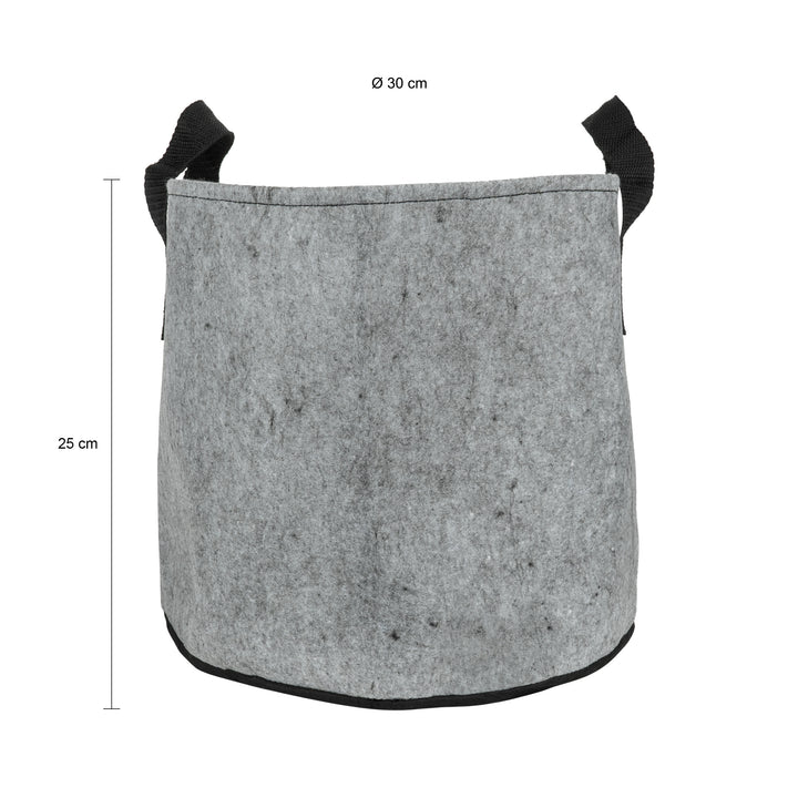 QUVIO Plantenzak - 30 x 25 cm - Vilt - Grijs (3)
