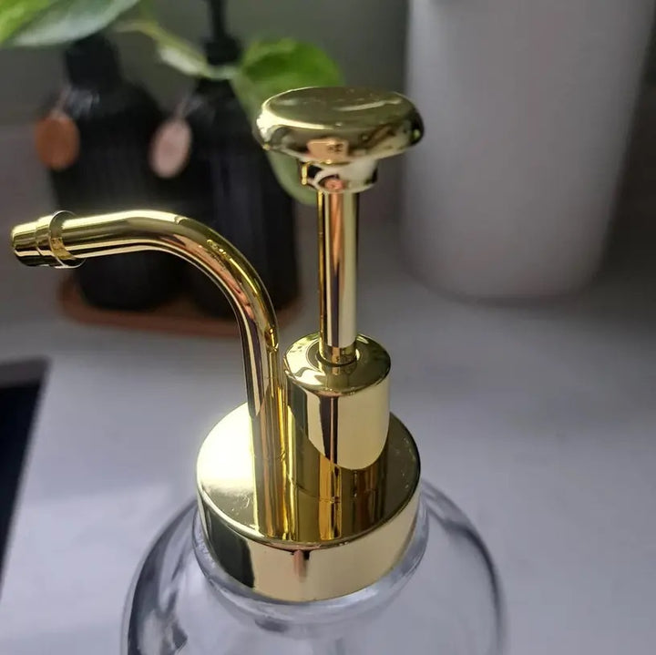 XIVADA Koffiesiroop dispenser - 500 ML - Glas - Goud - Set van 2 (4)