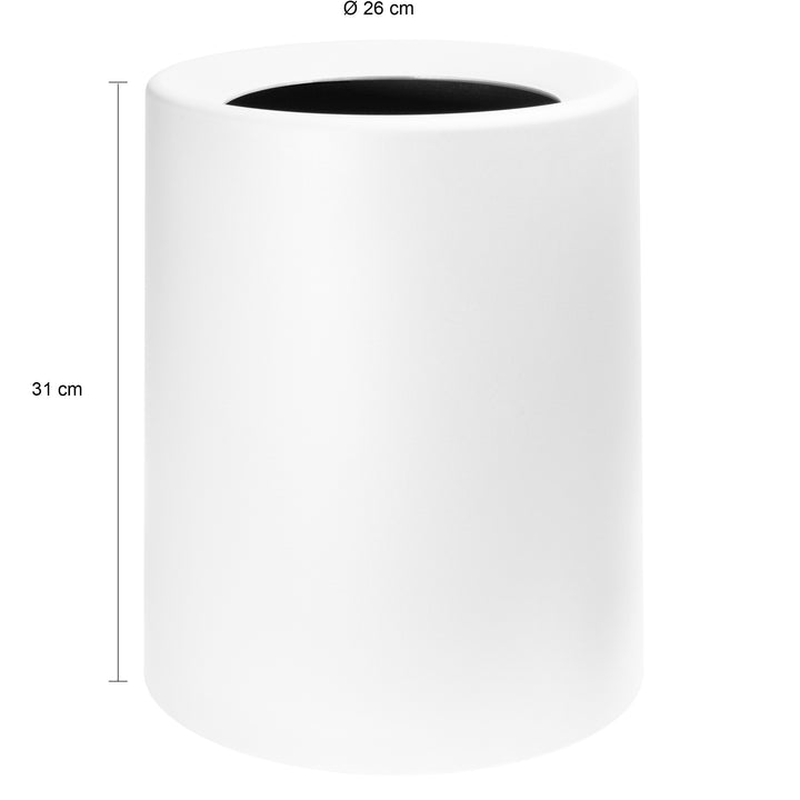 QUVIO Prullenbak plastic met binnenemmer - 12 L - Wit (1)