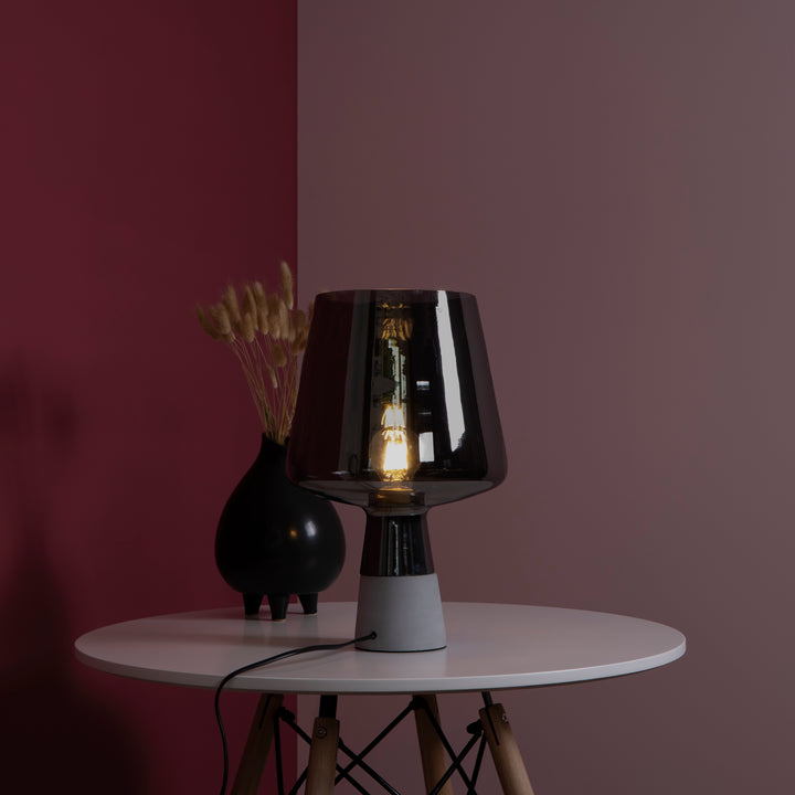 QUVIO Tafellamp beton met glazen lampenkap - QUV5034L (4)