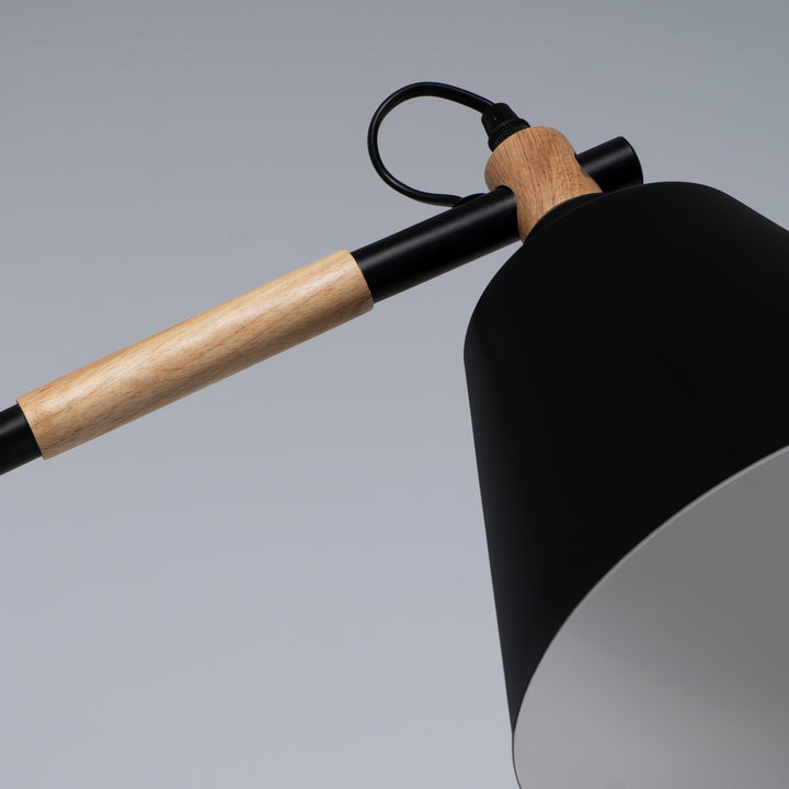 QUVIO Vloerlamp ronde lampenkap zwart - QUV5038L-BLACK (4)