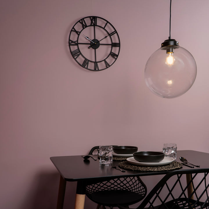 QUVIO Hanglamp retro - Glazen kom - Diameter 30 cm - QUV5060L-BLACK (4)