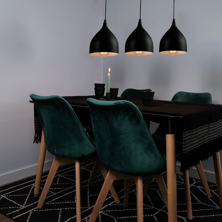 QUVIO Hanglamp 3-lichts zwart - QUV5061L-BLACK (4)