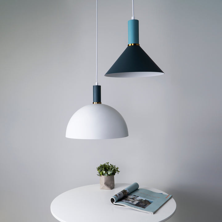 QUVIO Hanglamp wit en blauw - QUV5087L-BLUE/WHITE (4)