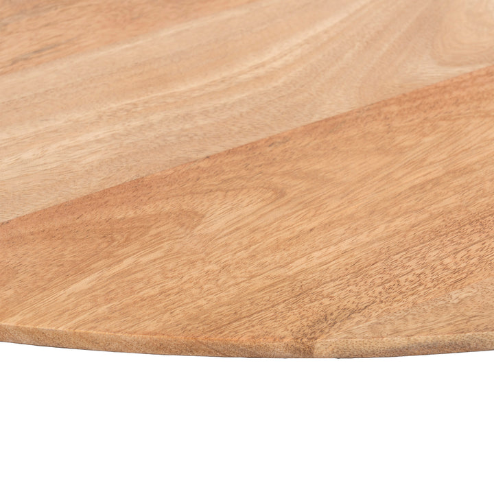 QUVIO Eettafel Sofia – Rond – Ø120 – Kruispoot – Naturel (4)