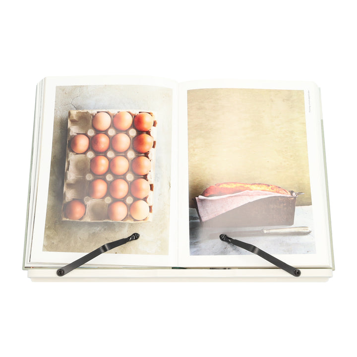 QUVIO Kookboekstandaard / Boekenstandaard / Tabletstandaard - 39 x 28 cm - Wit (3)
