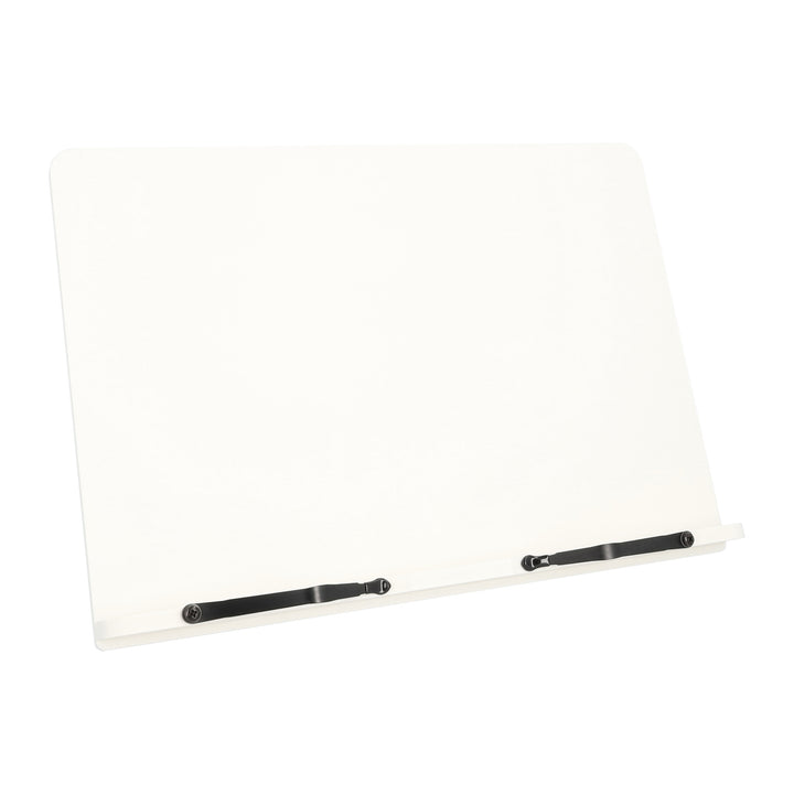 QUVIO Kookboekstandaard / Boekenstandaard / Tabletstandaard - 39 x 28 cm - Wit (1)