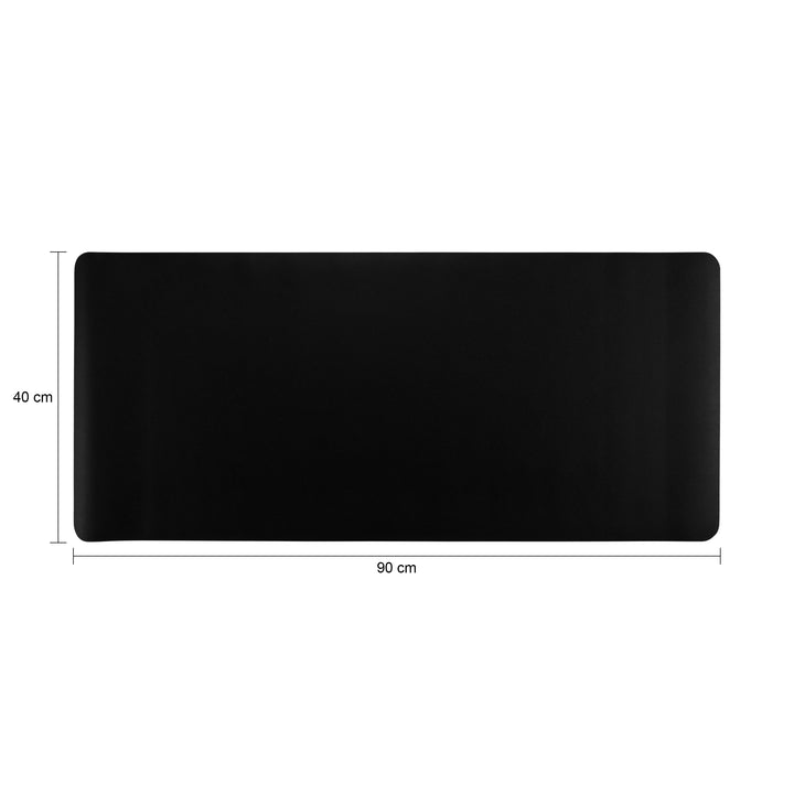 QUVIO Bureau onderlegger - 90 x 40 cm - PU Leer - Zwart (2)