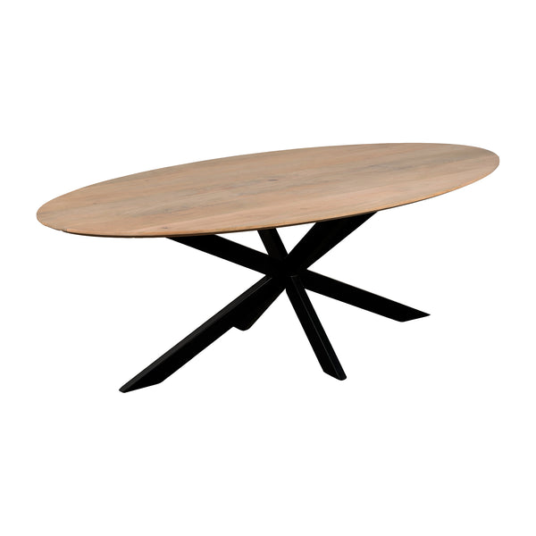 QUVIO Eettafel Sofia – Ovaal – 160x90 cm – Naturel