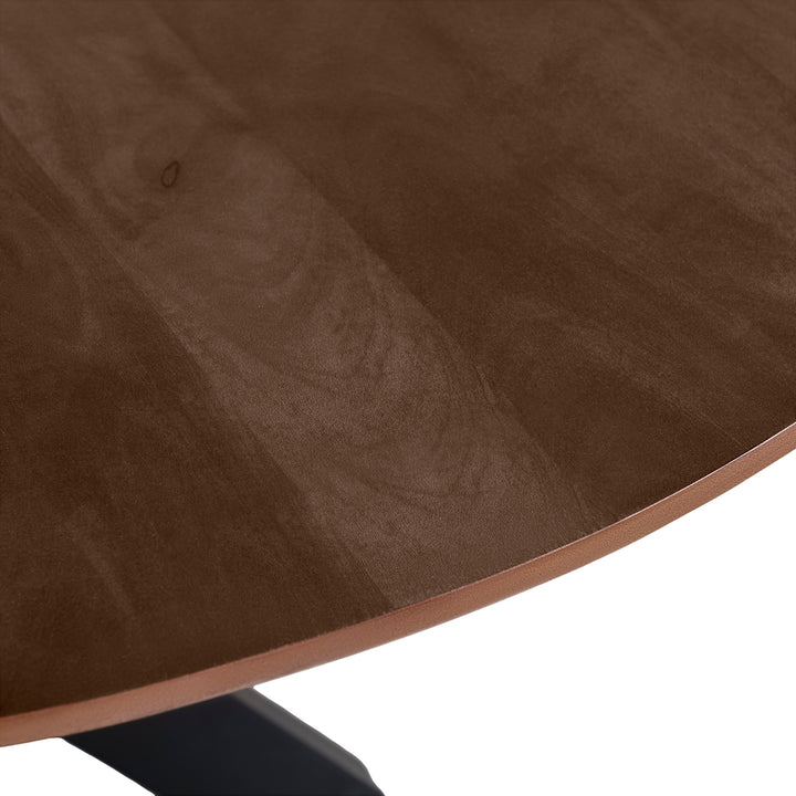 QUVIO Eettafel Sofia – Rond – Ø120 – Kruispoot – Bruin (5)