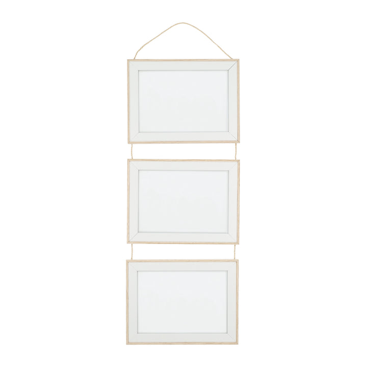 QUVIO Fotolijst wandmontage voor drie foto's - groot -  Hout