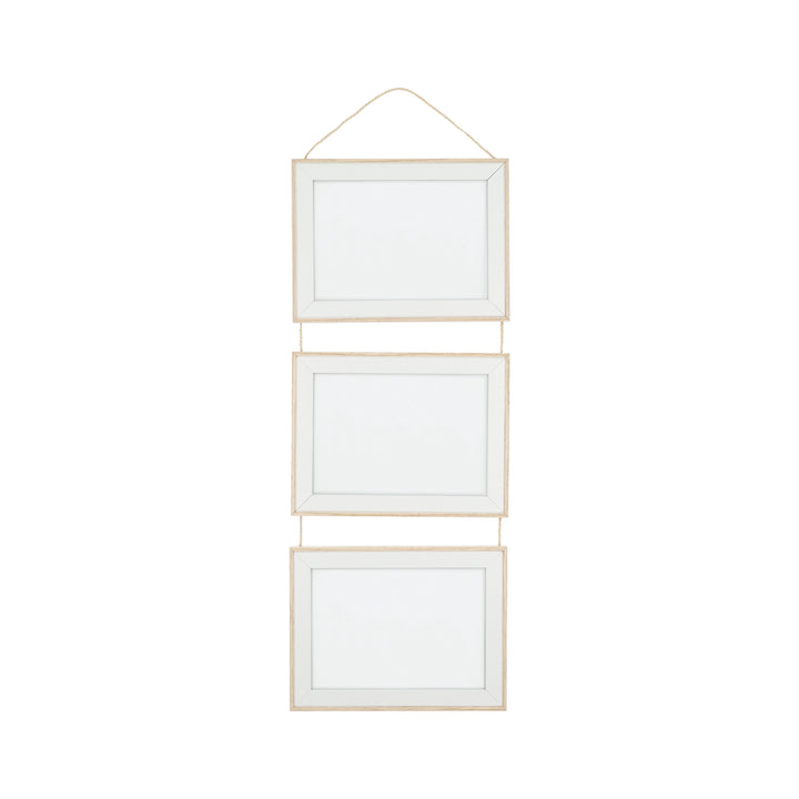 QUVIO Fotolijst wandmontage voor drie foto's - klein -Hout