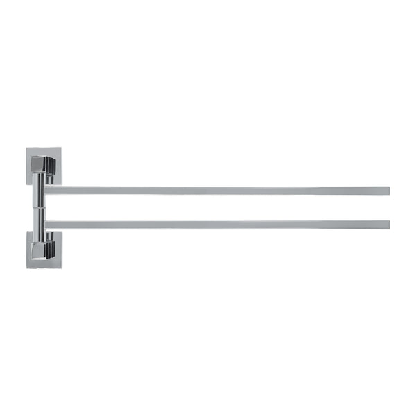 QUVIO Handdoekhouder met 2 armen - 44,5 cm - RVS - Zilver