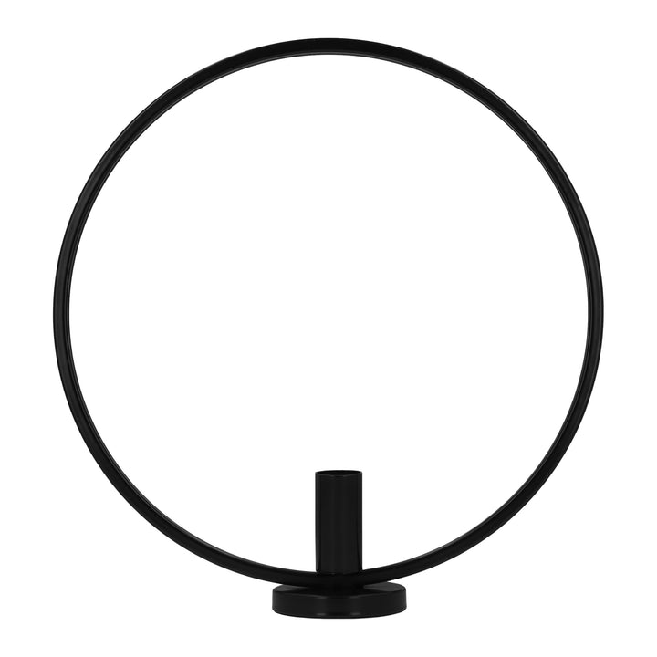 QUVIO Kandelaar - Rond - 29 cm - Metaal - Zwart (3)
