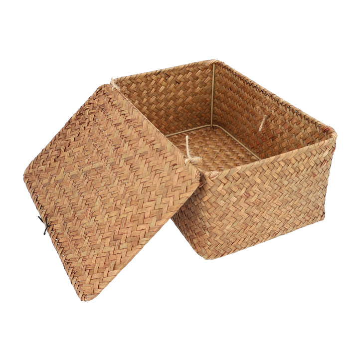 QUVIO Opbergmand - 29 x 19 x 12 cm - Rotan - Bruin (4)