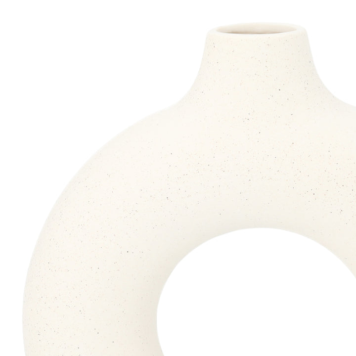 QUVIO Donutvaas - 23 cm - Keramiek - Wit (6)