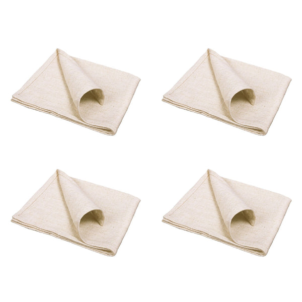 QUVIO Servet – Katoen – 40x40cm – Beige – Set van 4