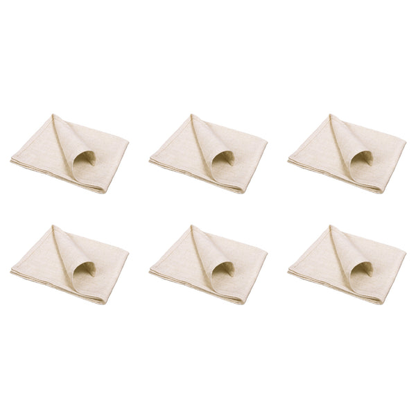 QUVIO Servet – Katoen – 40x40cm – Beige – Set van 6