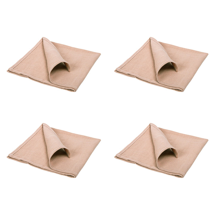 QUVIO Servet - 40x40 cm - Bruin - Set van 4