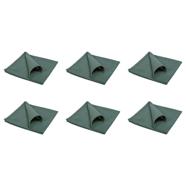 QUVIO Servet – Katoen – 40x40cm – Donkergroen – Set van 6
