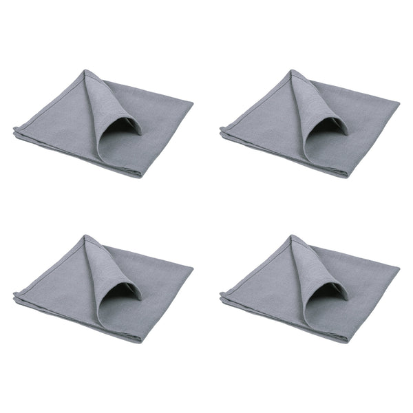 QUVIO Servet – Katoen – 40x40cm – Grijs – Set van 4
