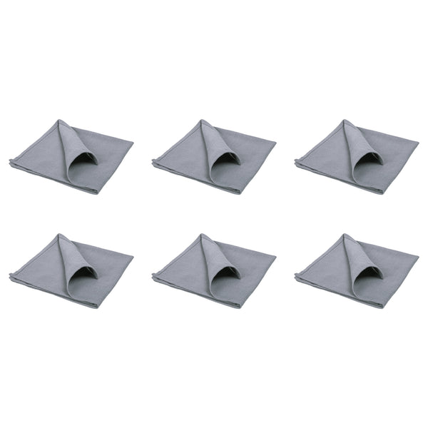 QUVIO Servet – Katoen – 40x40cm – Grijs - Set van 6