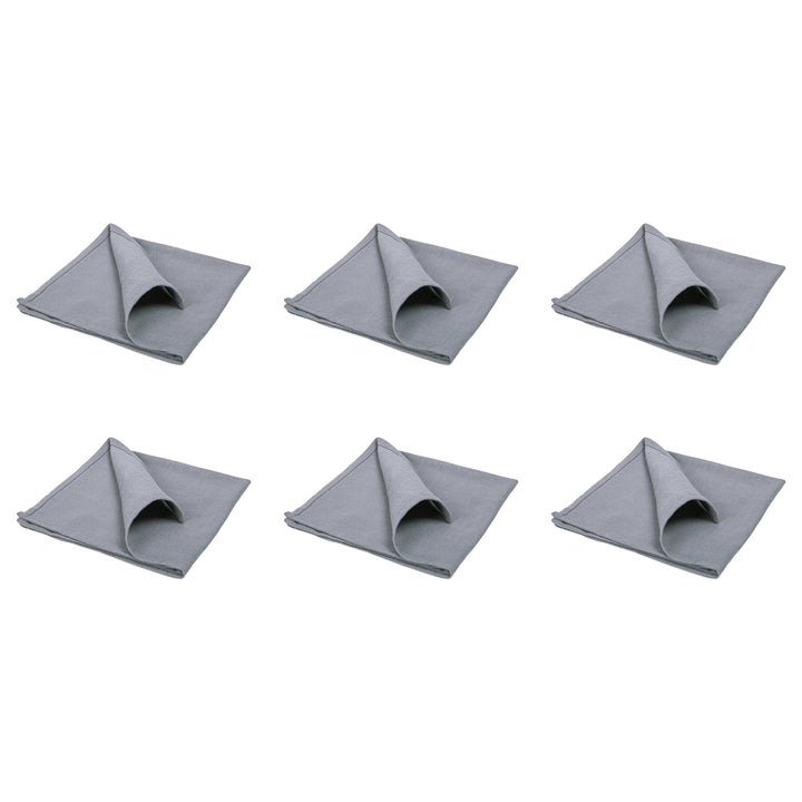 QUVIO Servet – Katoen – 40x40cm – Grijs - Set van 6