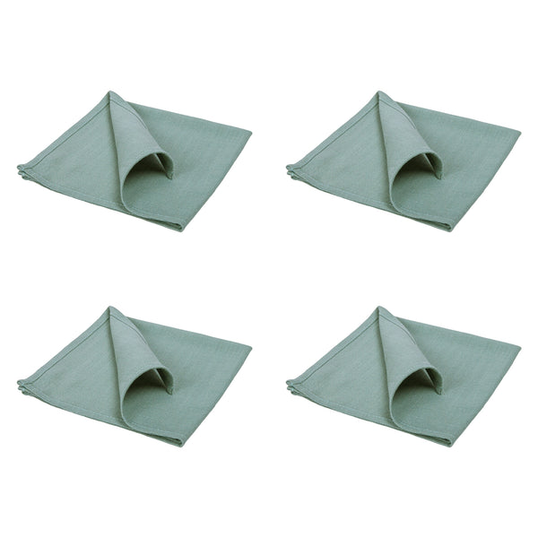 QUVIO Servet – Katoen – 40x40cm – Groen – Set van 4