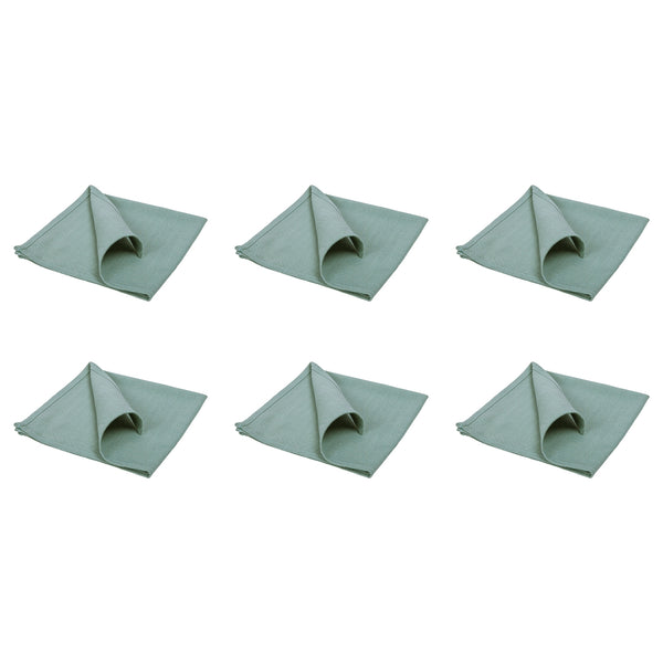 QUVIO Servet – Katoen – 40x40cm – Groen – Set van 6