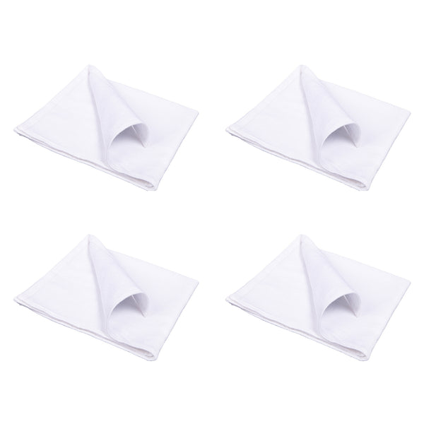 QUVIO Servet – Katoen – 40x40cm – Wit – Set van 4