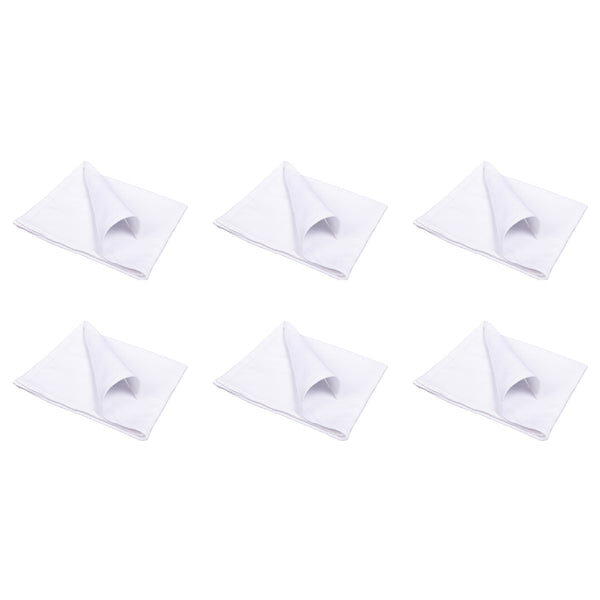 QUVIO Servet – Katoen – 40x40cm – Wit – Set van 6