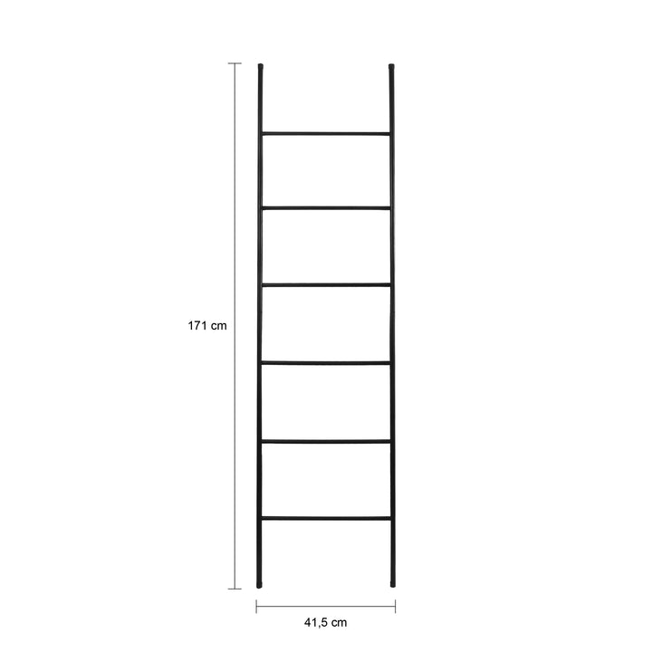 QUVIO Decoratieve ladder - 171 x 41,5 cm - Ijzer - Zwart (1)