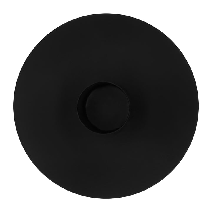 QUVIO Kaarsenstandaard rond -10 x 3 cm - Metaal - Zwart (3)