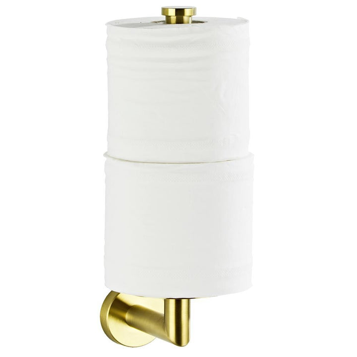 XIVADA Reserverolhouder Banci - Boren - Voor 2 wc rollen - Goud (1)