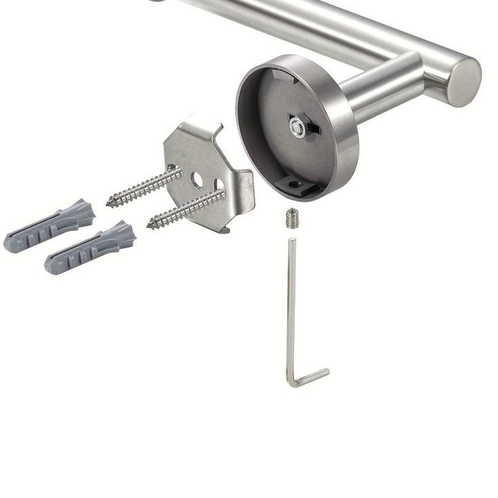 XIVADA Toiletrolhouder Mano - Inclusief schroefset - Rvs - Zilver (4)