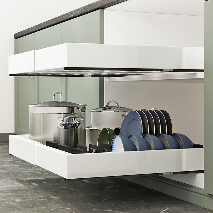 XIVADA Keukenorganizer - Schuiflade  - Aluminium - Verstelbaar - Wit (6)