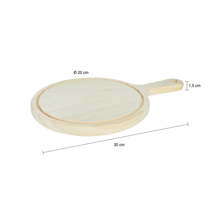 Krumble Serveerplank rond - S - Hout (3)