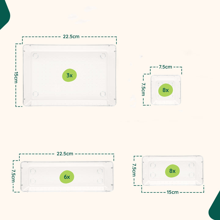 XIVADA Lade Organizer Ecca - Lade Verdeler - Pet - 25 stuks (5)