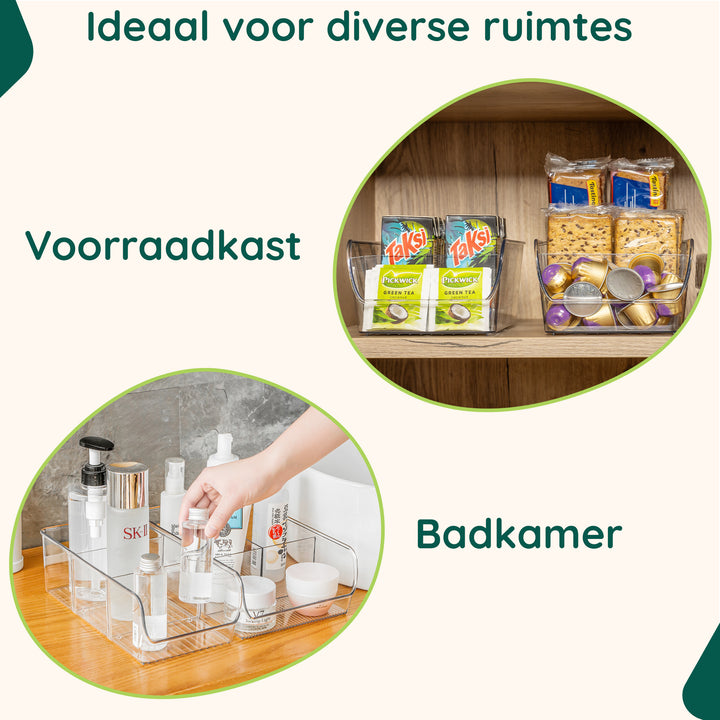 XIVADA Keukenkast organizers Rona - Met Dividers - PET - Set van 3 (3)