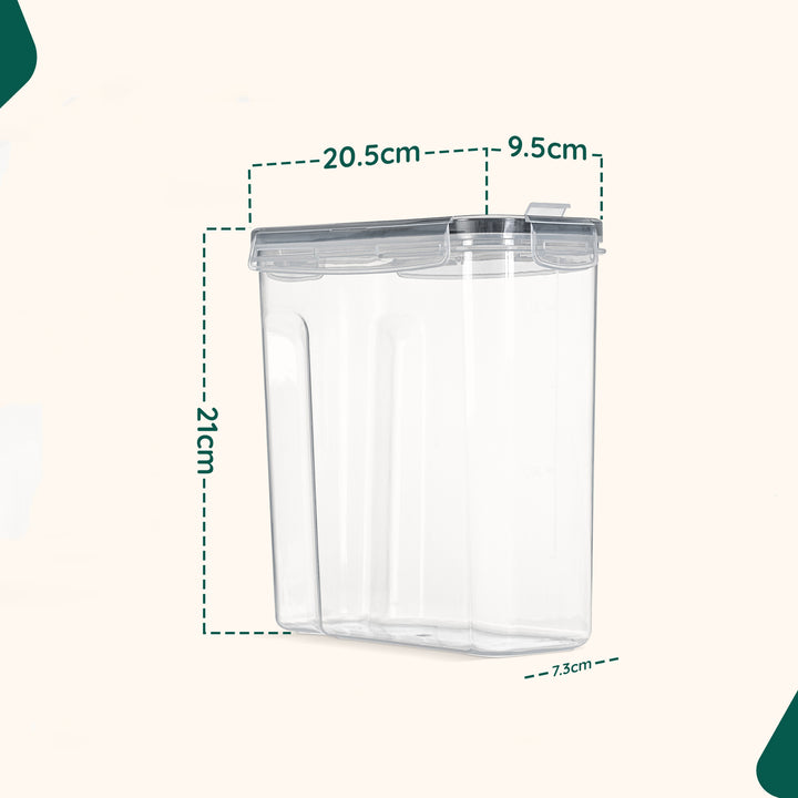 XIVADA Voorraadpot Ella - 2,5L - 192 stickers - Transparant - 4 stuks (9)