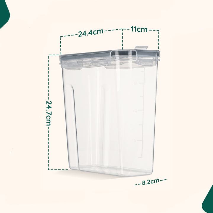 XIVADA Voorraadpotten Ella - 4L - 192 stickers - Transparant - 4 stuks (7)