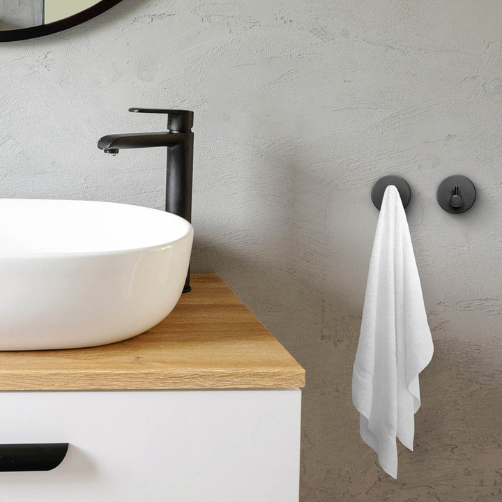 XIVADA Toiletset - Wc Rolhouder - Handdoekhaak - Toiletborstel - Zwart (6)